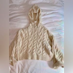 Zara chunky knit hooded sweater